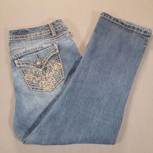 Nine West Womens Blue Jeans Size 10/30 Straight Leg Mid Rise Classic Denim